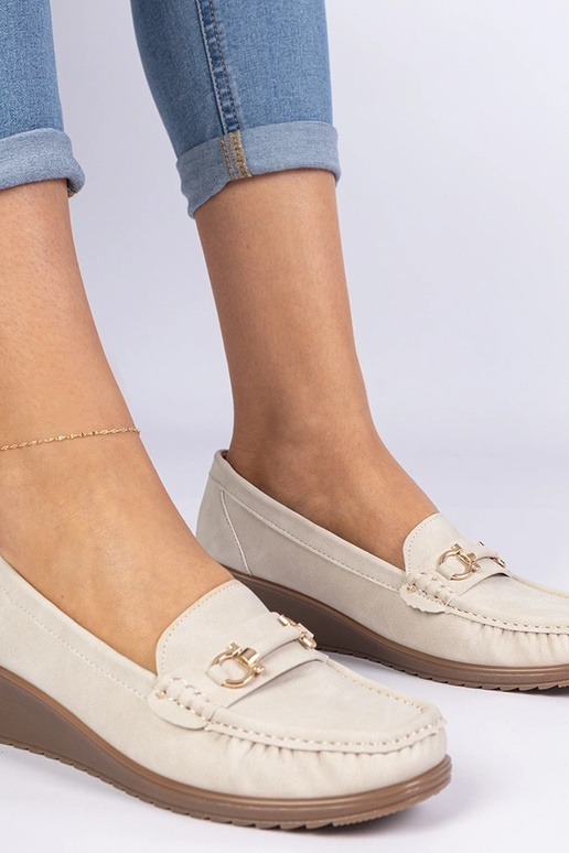 Mocassins beiges pour femmes à...