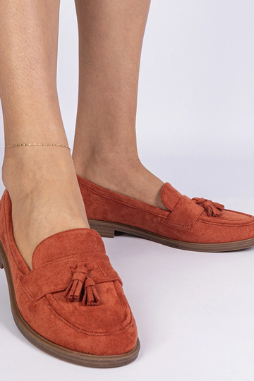 Mocassins oranges pour...