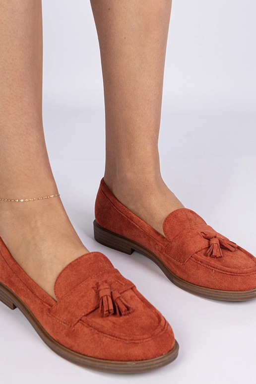 Mocassins oranges pour femmes en...