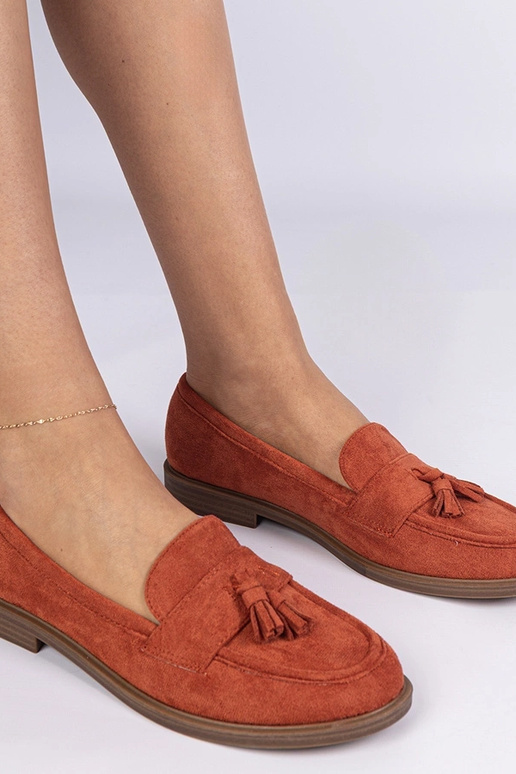 Mocassins oranges pour femmes en...
