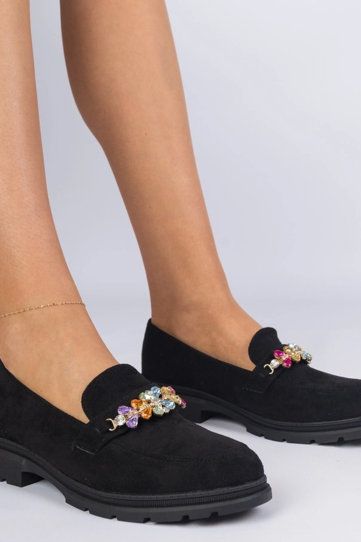 Schwarze Mokassins für Damen mit...