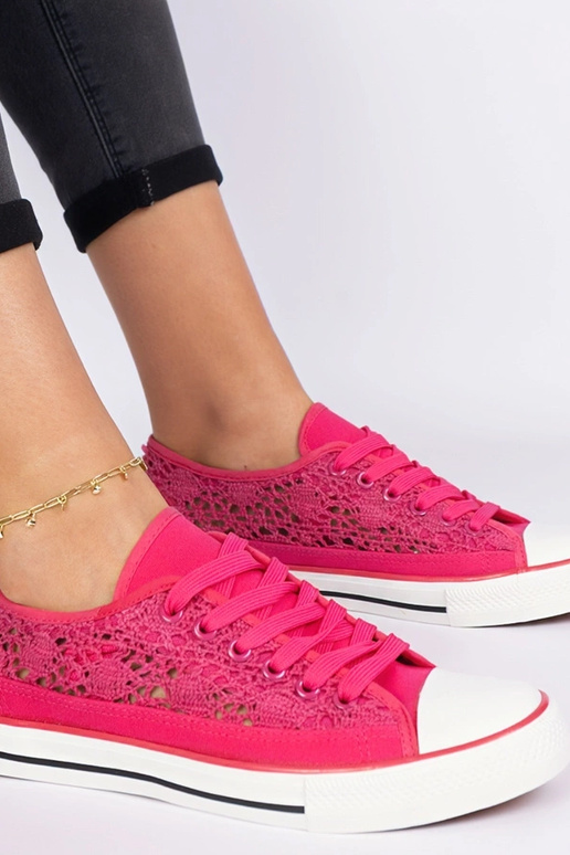 Baskets roses pour femmes ajourées Saha Baskets roses pour femmes ajourées Saha