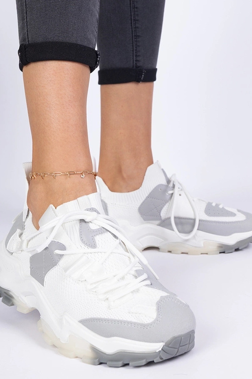 Milada witte dames sneakers met... Milada witte dames sneakers met...