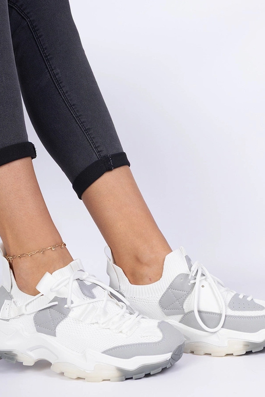 Milada witte dames sneakers met... Milada witte dames sneakers met...