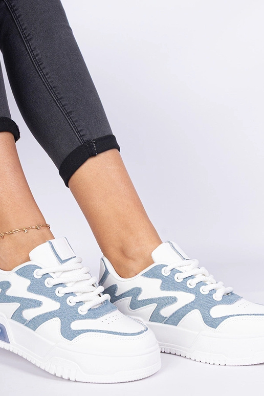 Lasata blaue Sneakers für Damen mit... Lasata blaue Sneakers für Damen mit...