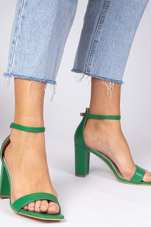 Groene sandalen met hoge hak Kasedi