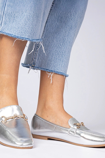 Zilveren damesschoenen met...