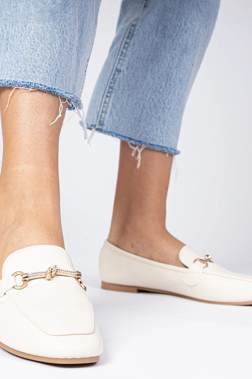 Beige Mokassins mit Zirkonia Kalisa Beige Mokassins mit Zirkonia Kalisa