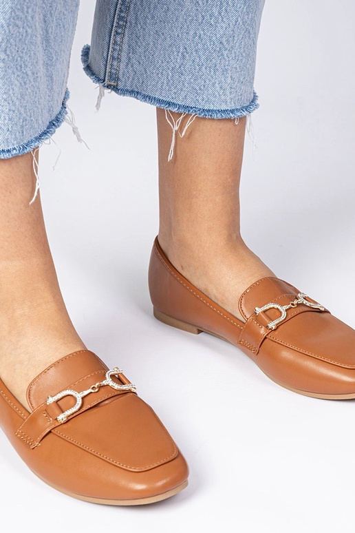 Bruine elegante damesschoenen met... Bruine elegante damesschoenen met...