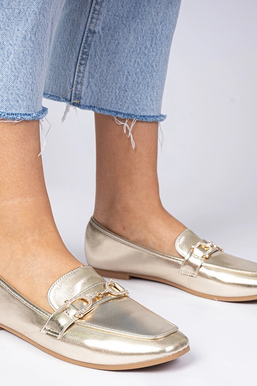 Gouden elegante damesschoenen met... Gouden elegante damesschoenen met...