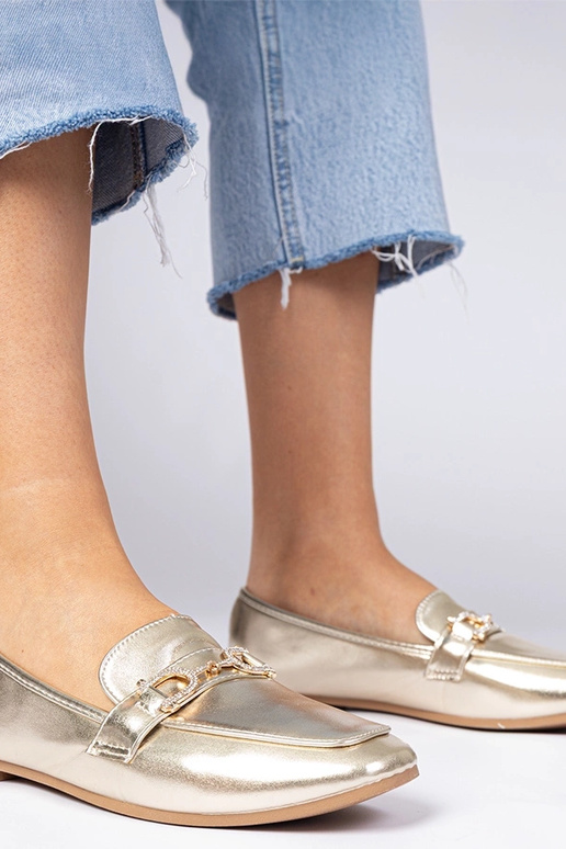 Gouden elegante damesschoenen met... Gouden elegante damesschoenen met...