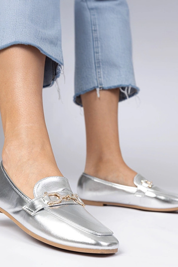 Zilveren elegante damesschoenen met zirconia Banzao 2