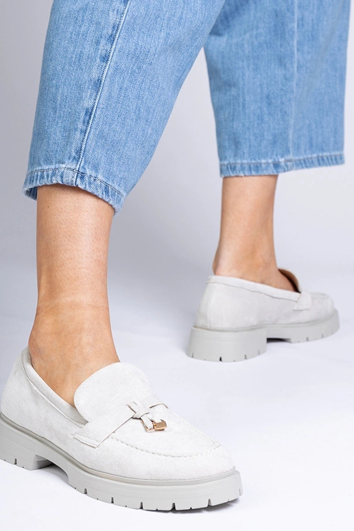 Grijze elegante instappers van...