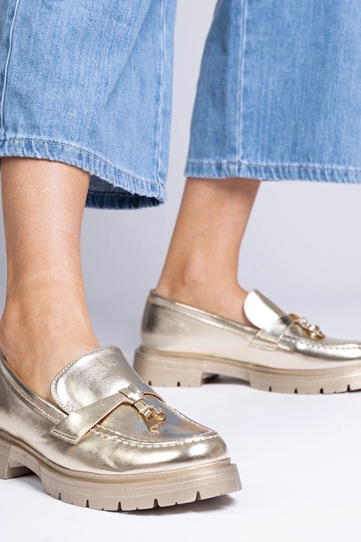 Gouden elegante instappers van...