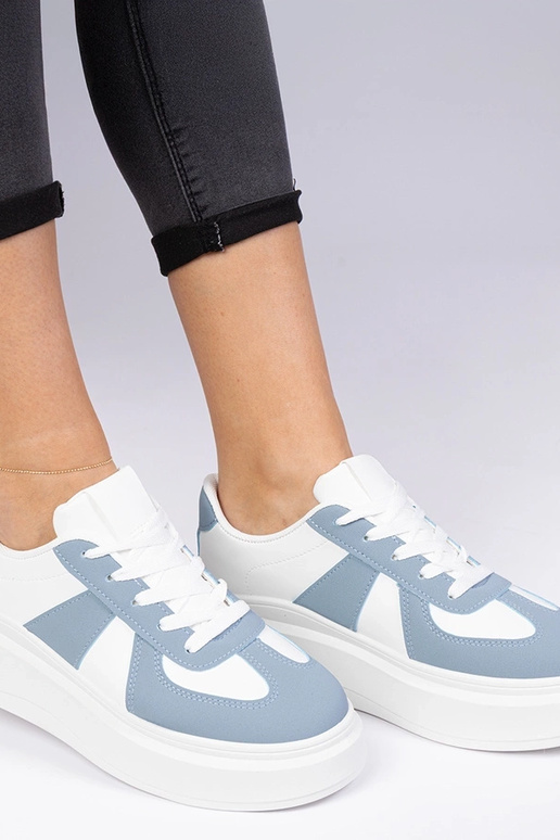 Blauwe sneakers op een platform Mishel Blauwe sneakers op een platform Mishel