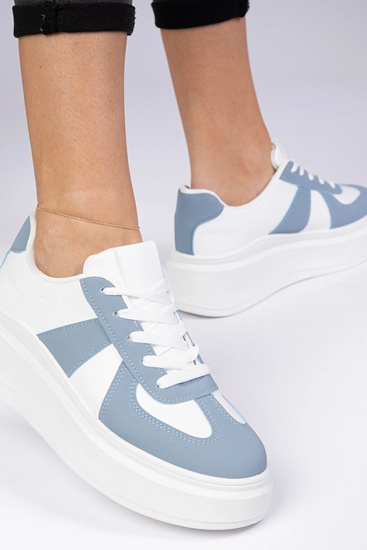 Blauwe sneakers op een platform Mishel Blauwe sneakers op een platform Mishel