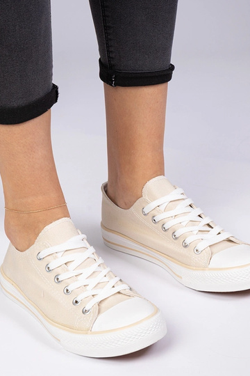 Bronskleurige klassieke dames sneakers Menfis 2