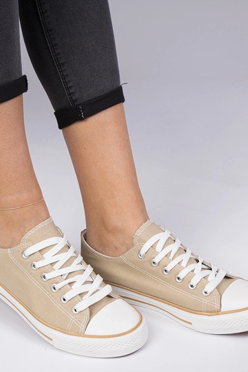 Beige klassische Damensneaker Menfis 2