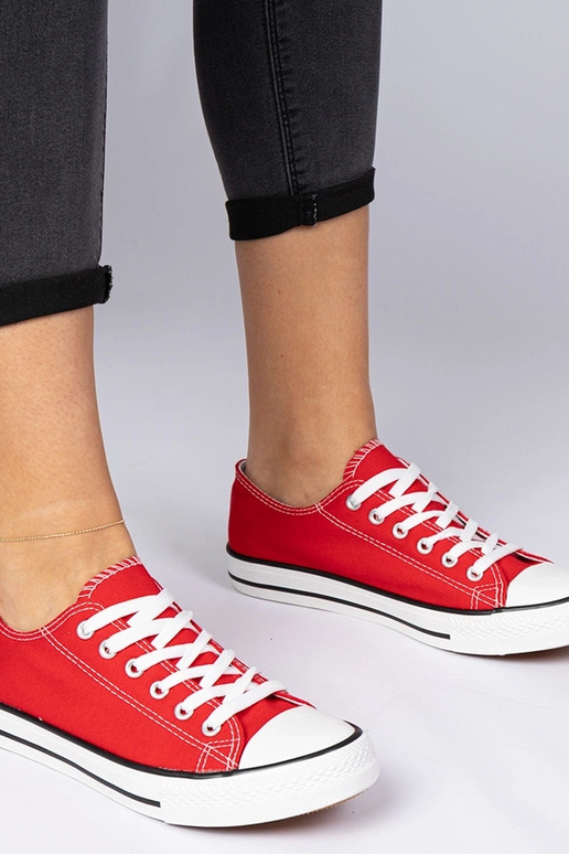 Rote klassische Damensneaker Menfis Rote klassische Damensneaker Menfis