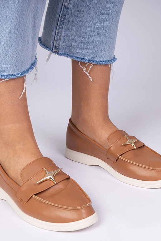 Mocassins pour femmes marron avec... Mocassins pour femmes marron avec...