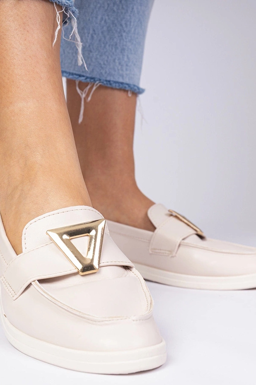 Mocassins pour femmes beiges avec...