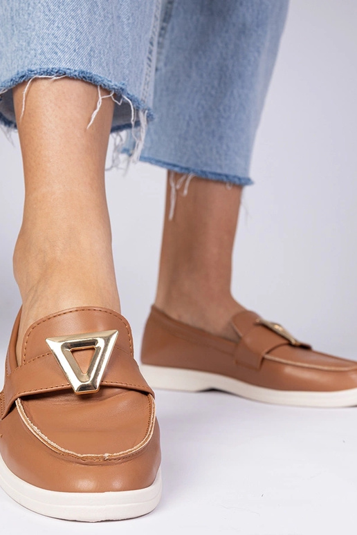 Mocassins pour femmes marron avec... Mocassins pour femmes marron avec...