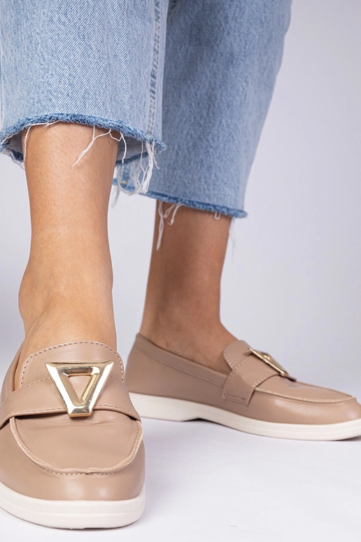 Mocassins pour femmes beige foncé... Mocassins pour femmes beige foncé...