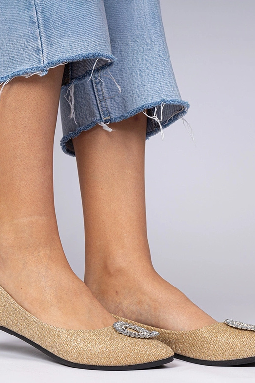 Goldene Damenbalerinas mit Glitzer... Goldene Damenbalerinas mit Glitzer...