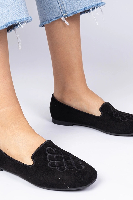 Ballerines noires en suédine pour...