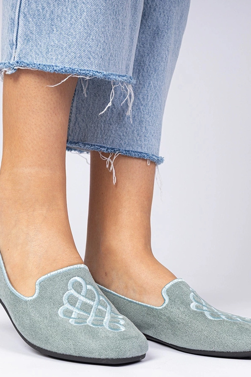 Grüne Damen-Ballerinas aus...