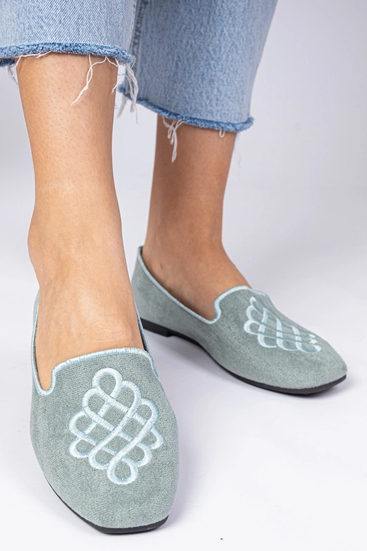 Grüne Damen-Ballerinas aus...