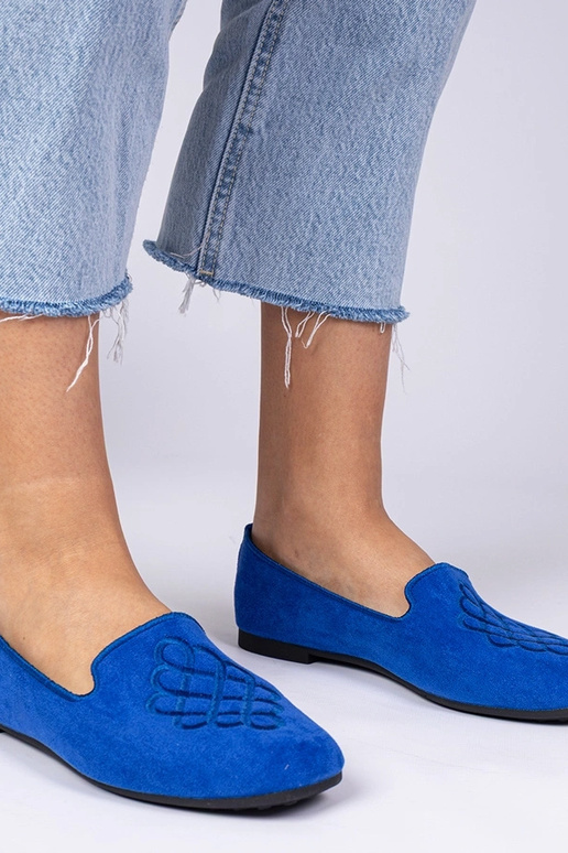 Ballerines bleues en suédine pour...