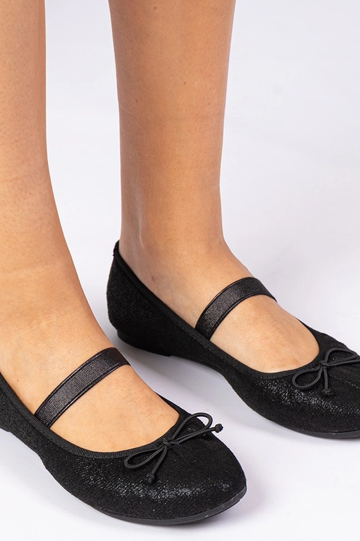 Schwarze Damenballerinas mit...