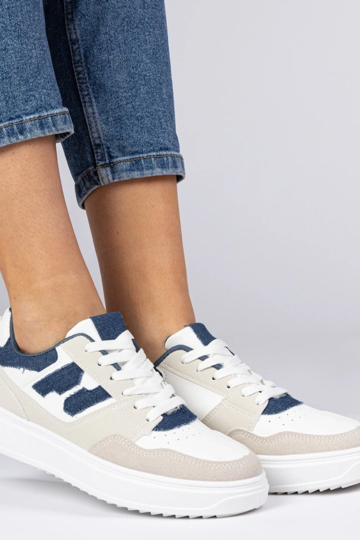 Weiß-blaue Damen Sneakers Lavria Weiß-blaue Damen Sneakers Lavria