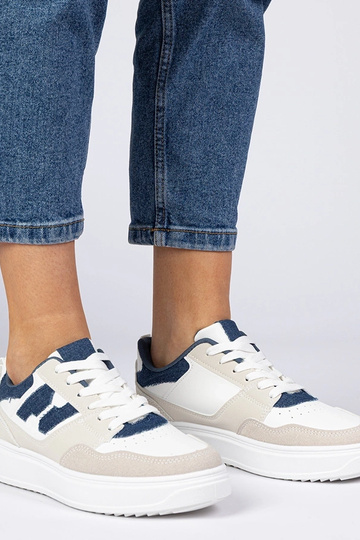 Wit-blauwe sneakers voor dames Lavria 2