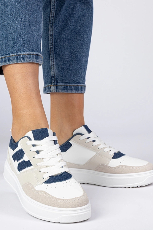 Weiß-blaue Damen Sneakers Lavria Weiß-blaue Damen Sneakers Lavria