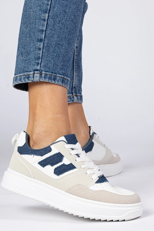 Weiß-blaue Damen Sneakers Lavria Weiß-blaue Damen Sneakers Lavria
