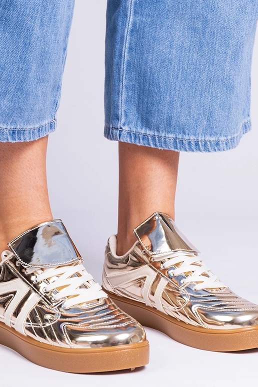 Baskets dorées vernies pour femmes Keyla Baskets dorées vernies pour femmes Keyla