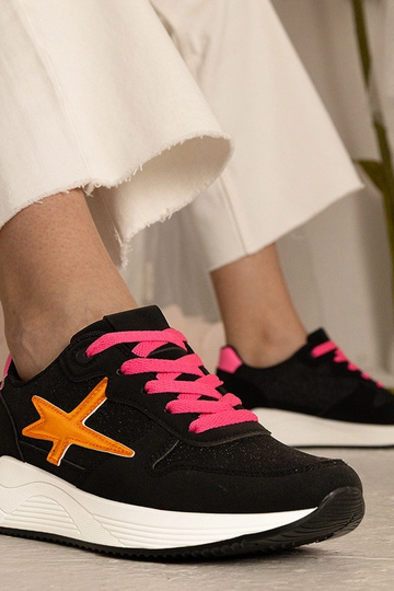 Baskets noires pour femmes avec paillettes Kaletti 2