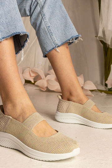 Beige sneakers met...