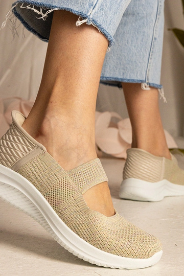 Beige Turnschuhe mit... 2