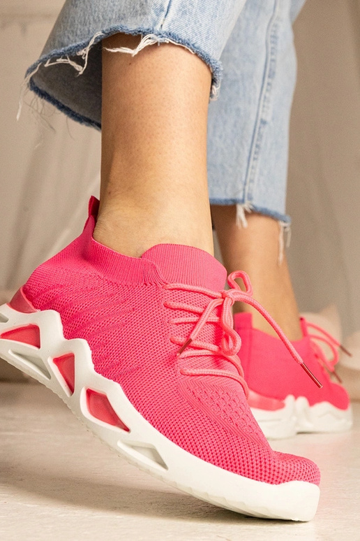 Rosa Sneakers mit Sockenstiefel Miyana Rosa Sneakers mit Sockenstiefel Miyana