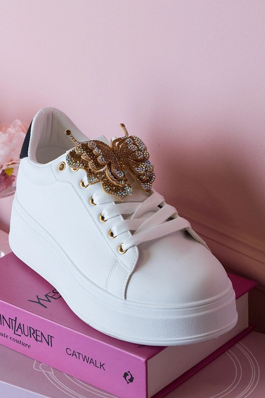 Biało-czarne Sneakers mit... Biało-czarne Sneakers mit...