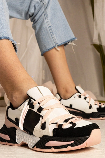 Roze dames sneakers op dikke zool Balika 2