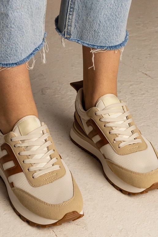 Beige Damen-Sneakers sportlich Marena Beige Damen-Sneakers sportlich Marena