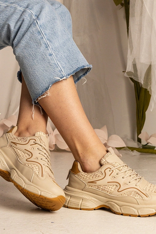 Beige dames sneakers sportief Maurita Beige dames sneakers sportief Maurita