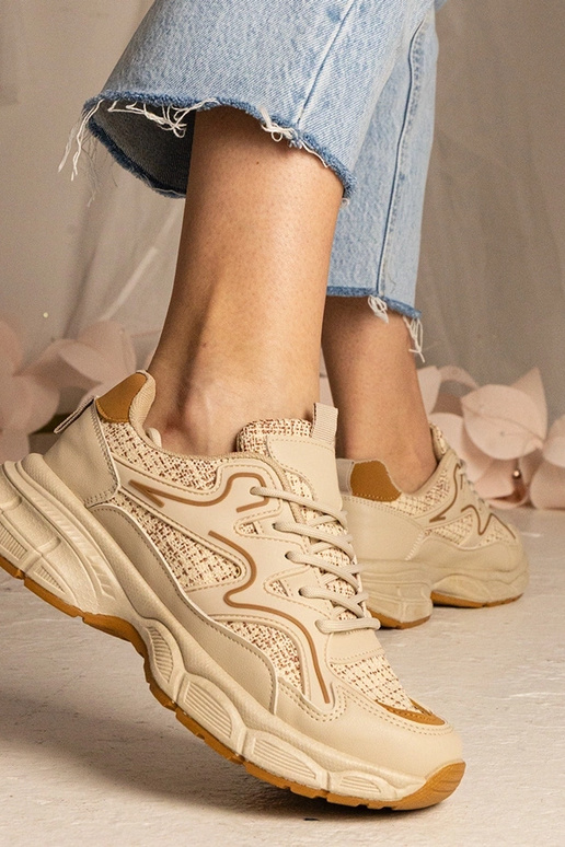 Beige dames sneakers sportief Maurita Beige dames sneakers sportief Maurita