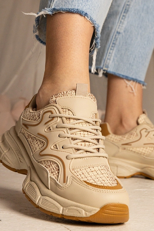 Beige Damen-Sneakers sportlich Maurita Beige Damen-Sneakers sportlich Maurita