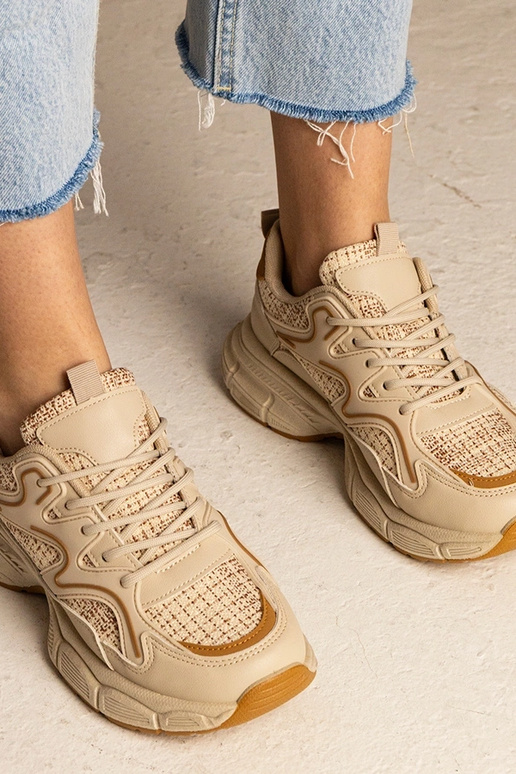 Beige dames sneakers sportief Maurita Beige dames sneakers sportief Maurita