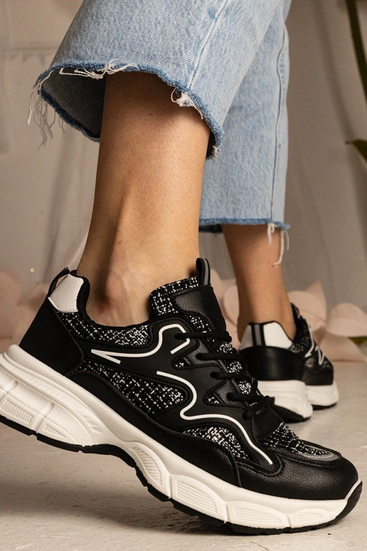 Zwarte dames sneakers sportief Maurita Zwarte dames sneakers sportief Maurita